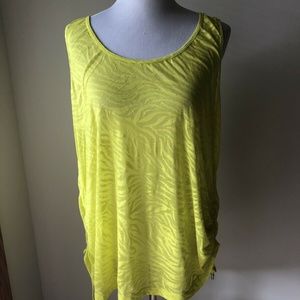 Katie K lime/yellow sleeveless top - womens 3X